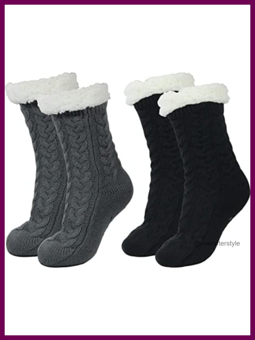 Thick Slipper Socks with Grippers Warm Fuzzy Socks